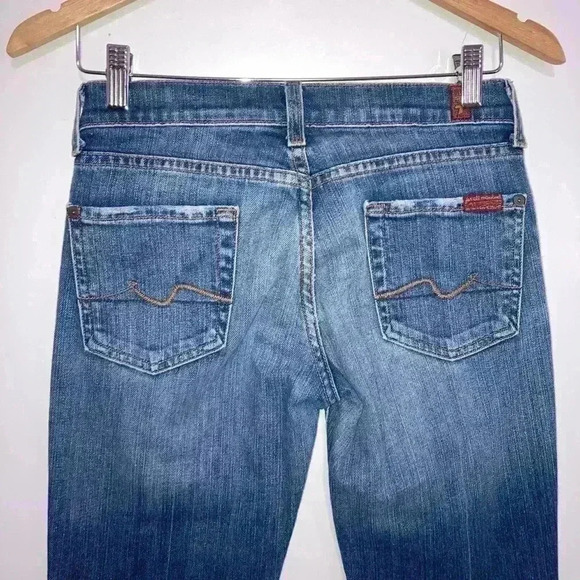 7 For All ManKind Boot Cut Blue Jeans Size 26 - Picture 7 of 13